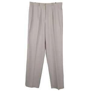 Jay Leslie Dress Pants‎ Womens Size 14 Beige Polyester Blend Comfort Fit Pockets